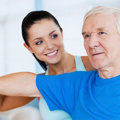 woman with occupational therapy senior citizen patient