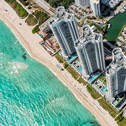 florida beach and residential towers