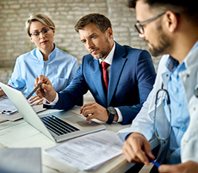 healthcare manager and administrator go over budget with healthcare provider