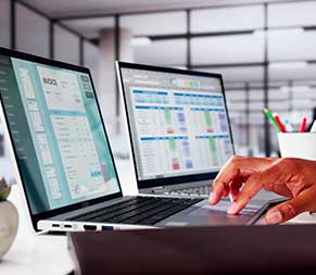 medical coder implements value-based care while inputting codes into computer