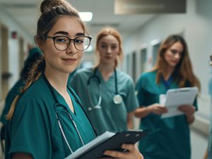 team of medical assistants doing clinical rotations